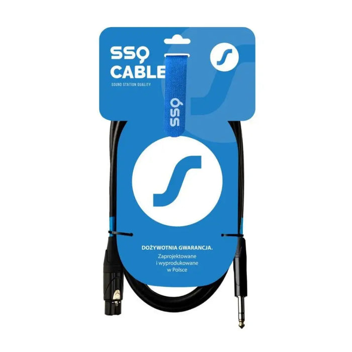 SSQ XLRJS1 - XLR мъжки - жак стерео 6,3 mm кабел 1 m