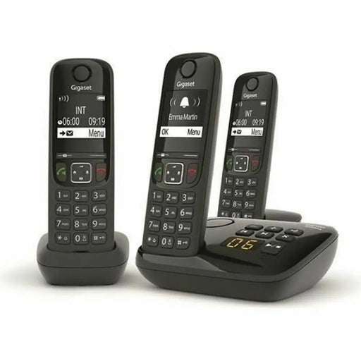 Стационарен телефон Gigaset AS690A Trio Черен