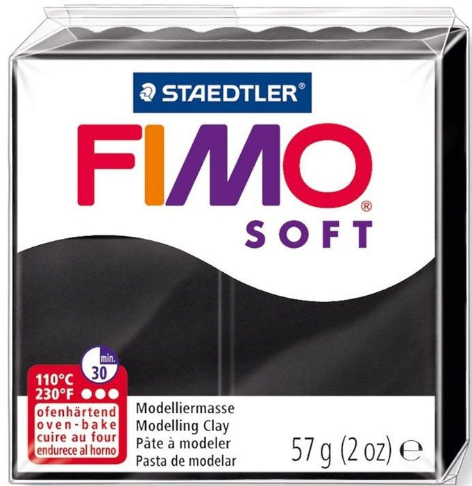 Полимерна глина Staedtler Fimo Soft - 57 g, черна