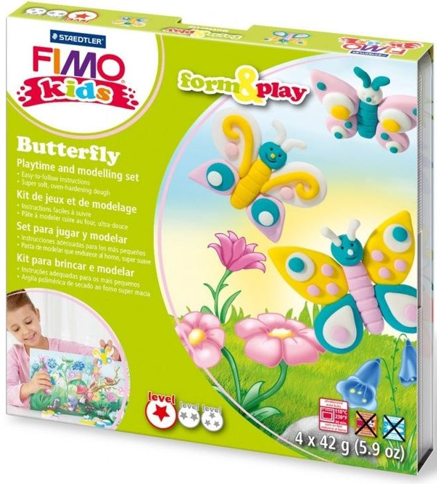Комплект глина Staedtler Fimo Kids - Butterfly, 4 x 42 g