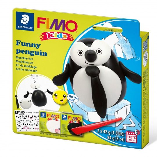 Комплект полимерна глина Staedtler Fimo Kids - Пингвин