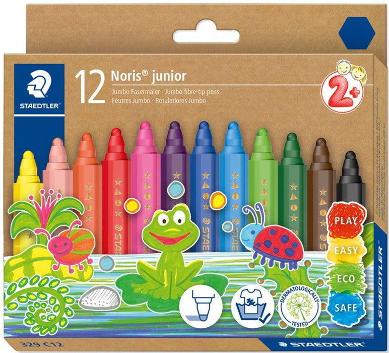 Флумастери Staedtler Noris Junior - 12 цвята