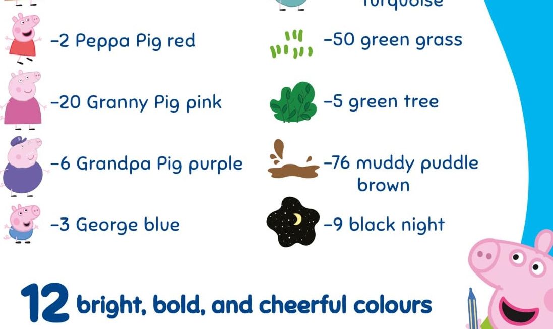 Восъчни пастели Staedtler Noris Junior - Peppa Pig, 12 цвята
