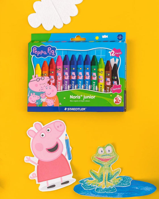 Восъчни пастели Staedtler Noris Junior - Peppa Pig, 12 цвята