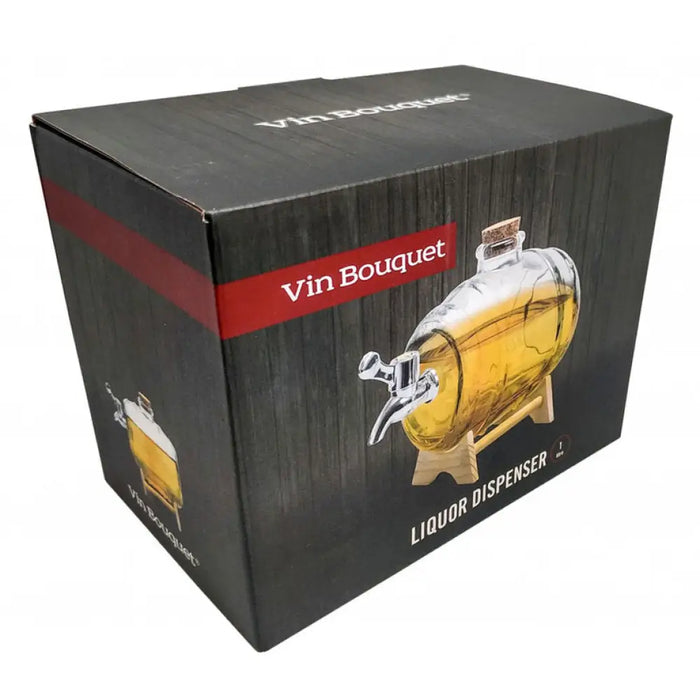 СТЪКЛЕН ДИСПЕНСЪР ЗА АЛКОХОЛ БУРЕ 1 Л VIN BOUQUET