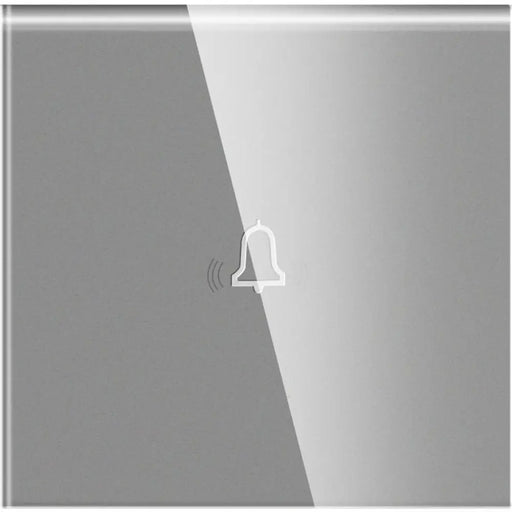 СТЪКЛЕН ПАНЕЛ ЗА СЕНЗОРЕН БУТОН ЗА ЗВЪНЕЦ СИВ LUXON