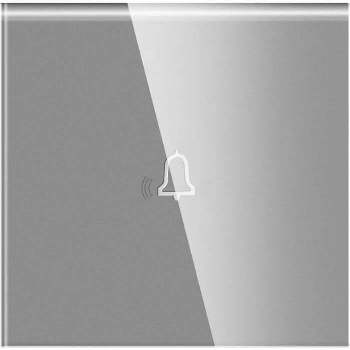 СТЪКЛЕН ПАНЕЛ ЗА СЕНЗОРЕН БУТОН ЗА ЗВЪНЕЦ СИВ LUXON