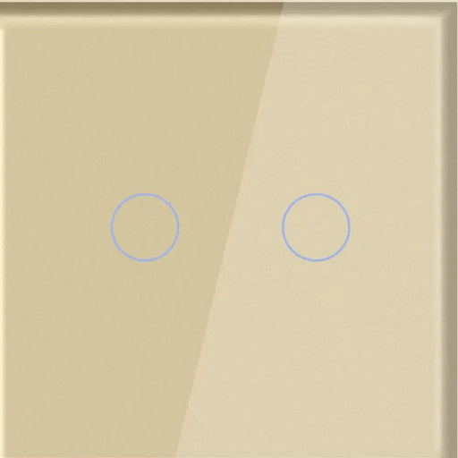 СТЪКЛЕН ПАНЕЛ ЗА ДВОЕН КЛЮЧ ЗЛАТО LUXON