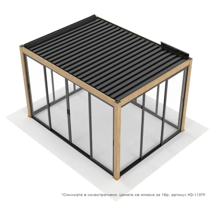 СТЪКЛЕНА СТРАНИЦА ЗА ПЕРГОЛА 270X238CM HD HD-11079