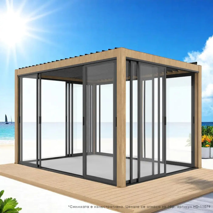 СТЪКЛЕНА СТРАНИЦА ЗА ПЕРГОЛА 270X238CM HD HD-11079