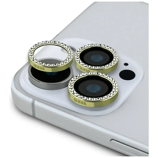 Стъкло за обектив Guess Rhinestone за iPhone 16 Pro / 16