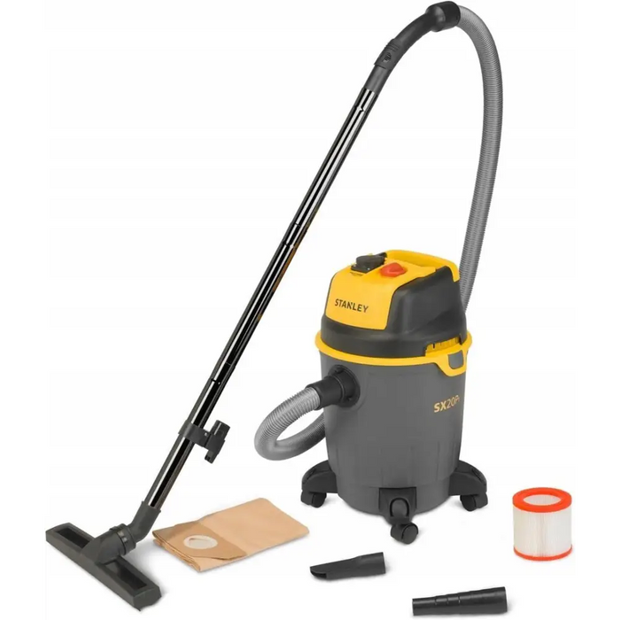 Stanley SXVC20PTE Индустриална прахосмукачка Черна Жълта