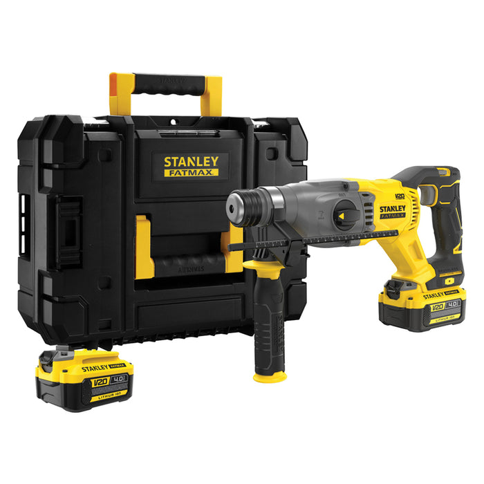 АКУМУЛАТОРЕН БЕЗЧЕТКОВ ПЕРФОРАТОР STANLEY SFMCH900M22-QW 18 V, 2.00 J, SDS PLUS, БРОЙ БАТЕРИИ 2, 4.00 Ah, КУФАР