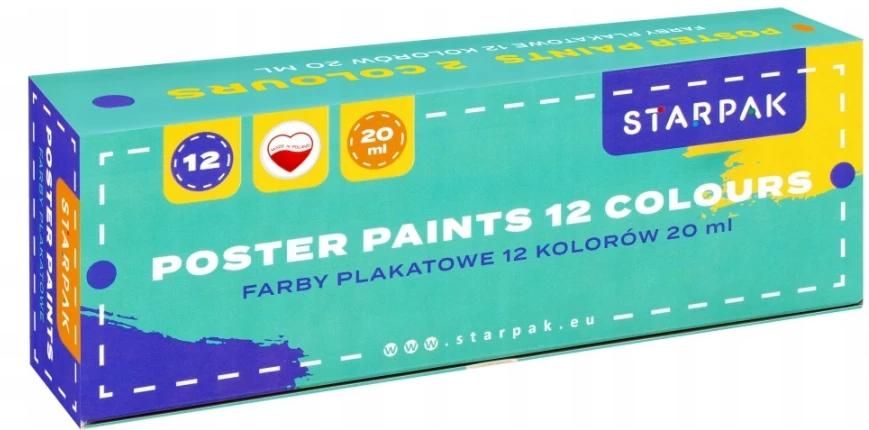 Бои за плакати Starpak - 12 цвята, 20 ml