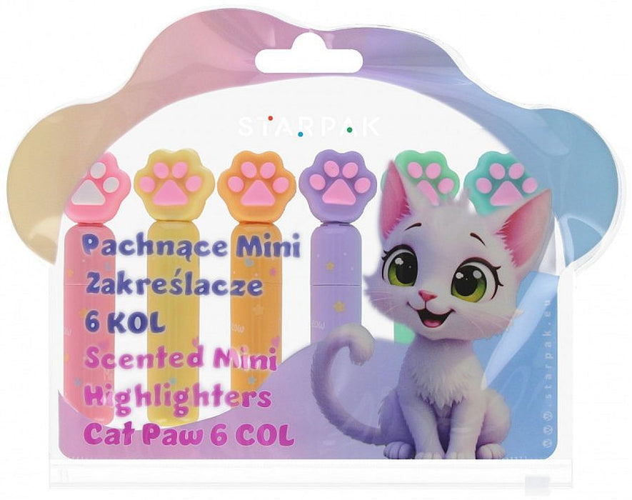 Комплект мини текст маркери Starpak - Paws, 4 цвята