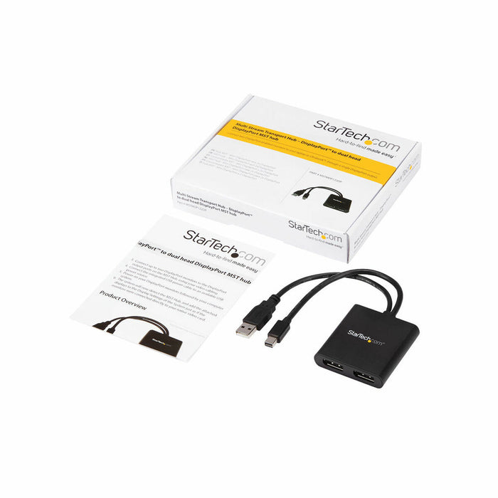 Разклонител DisplayPort Startech MSTMDP122DP Черен 4K Ultra HD