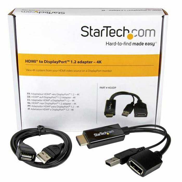 Адаптер за DisplayPort към HDMI Startech HD2DP                Черен 4K