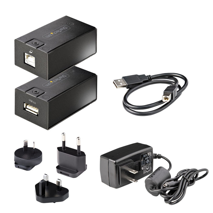 USB извод Startech C15012-USB-EXTENDER Черен 50 W
