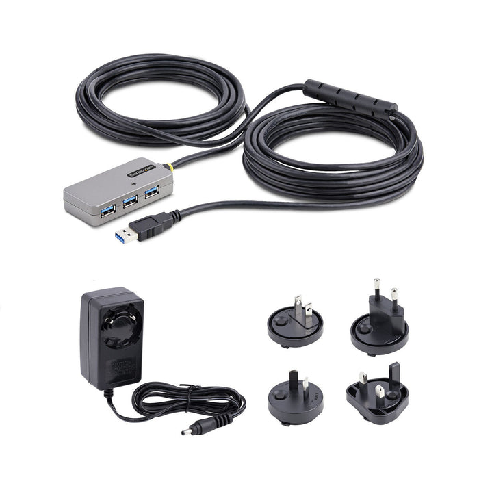 USB извод Startech U01043-USB-EXTENDER Черен Сребрист