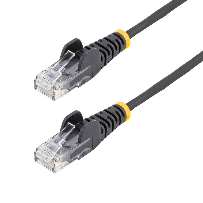 UTP категория 6 твърд мрежови кабел Startech N6PAT25CMBKS Черен 25 cm