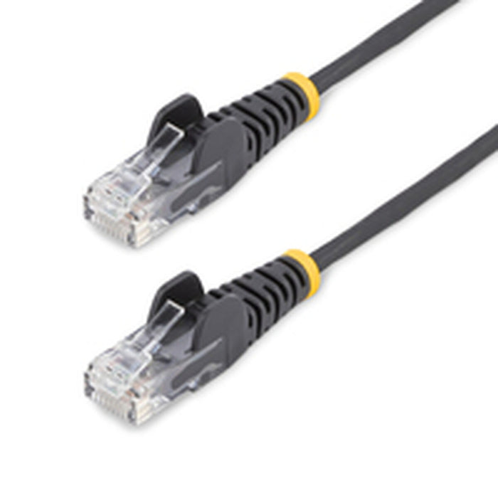 UTP категория 6 твърд мрежови кабел Startech N6PAT25CMBKS Черен 25 cm