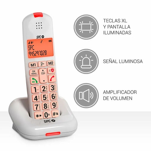 Стационарен телефон SPC 7612B Бял