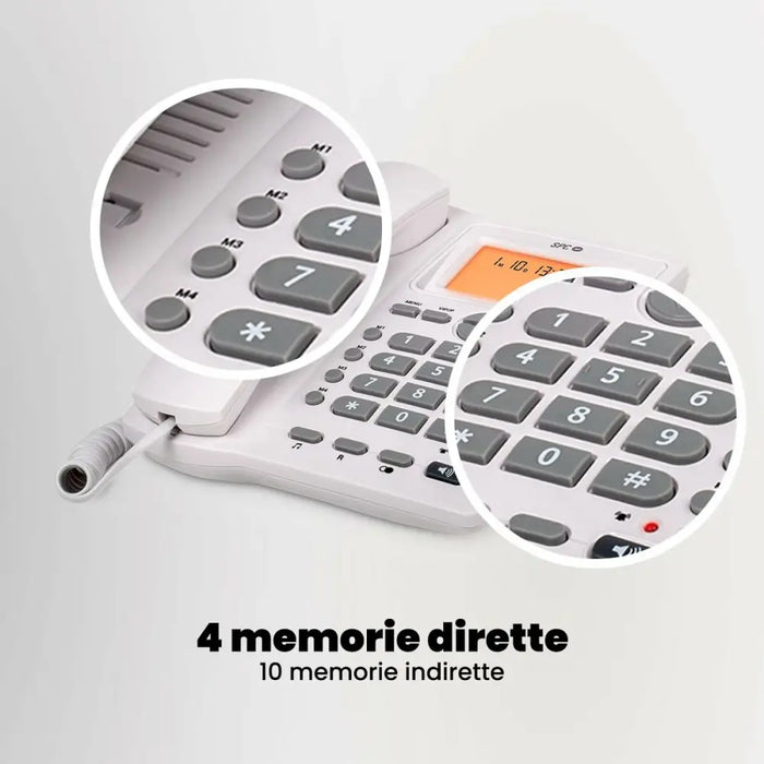 Стационарен телефон SPC Internet 3612B Бял