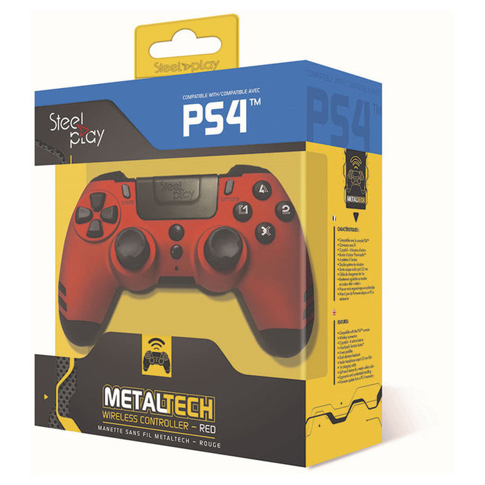 WIRELESS CONTROLLER PS4 STEELPLAY RED