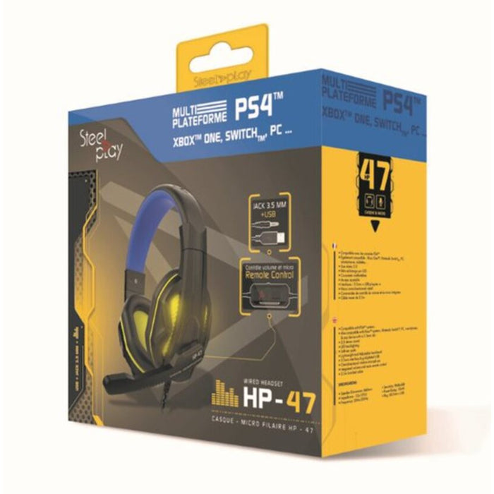 Слушалки с микрофон SteelPlay HP47 (PS4/MULTI) , OVER-EAR