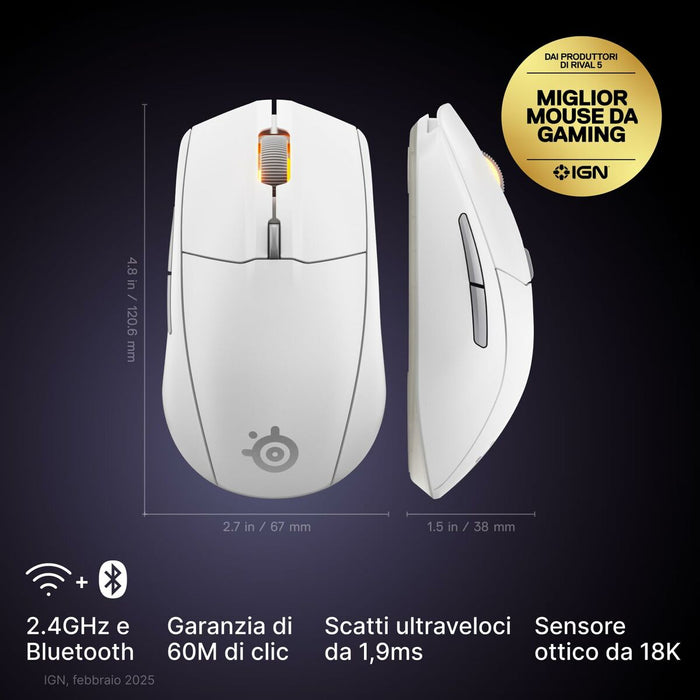Мишка SteelSeries 62524 Бял