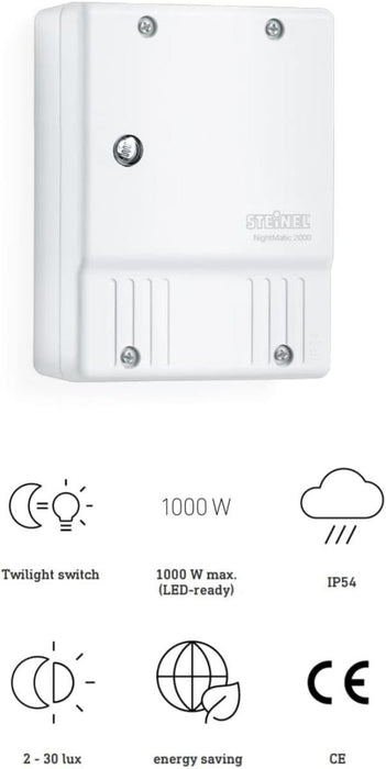 ДАТЧИК ЗА СВЕТЛИНА STEINEL NM 2000 БЯЛ