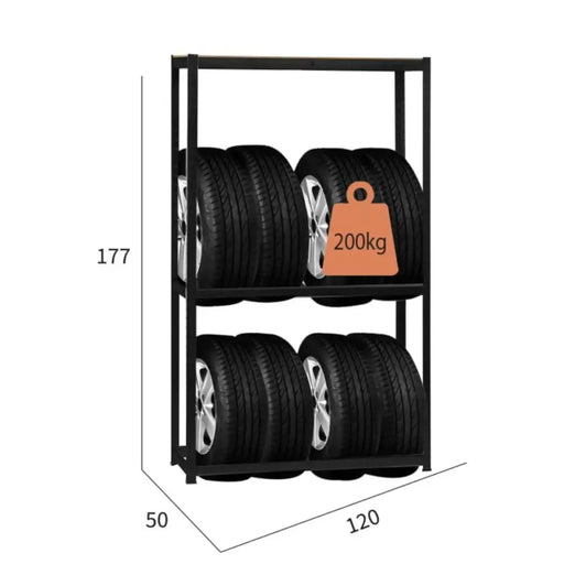 СТЕЛАЖ ЗА ГУМИ 177Х120Х50СМ 3Х200КГ