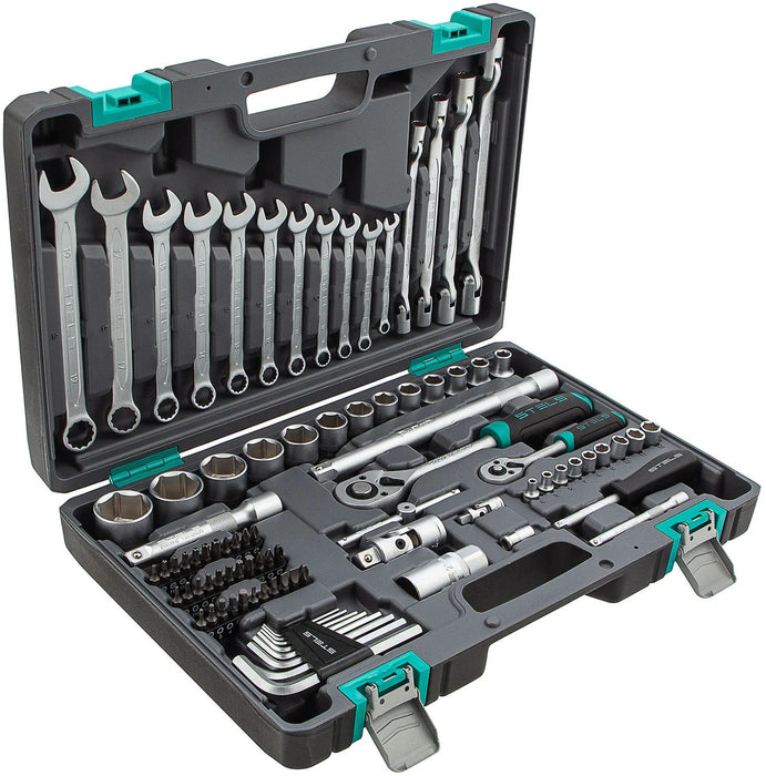 Инструменти Stels - 88 части, 1.2''/1.4'', стомана CrV и S2, в куфар