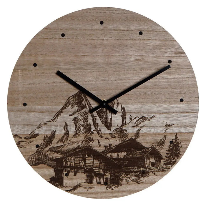 Стенен часовник DKD Home Decor 8424001759712 Черен Дървен