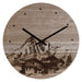 Стенен часовник DKD Home Decor 8424001759712 Черен Дървен