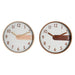 Стенен часовник Home ESPRIT Кафяв Естествен PVC Дървен 30 x