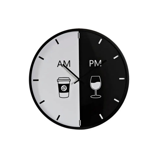 Стенен часовник DKD Home Decor Бял Черен Метал Модерен 60 x