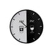 Стенен часовник DKD Home Decor Бял Черен Метал Модерен 60 x