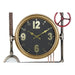 Стенен часовник DKD Home Decor Клапани Кристал Златен