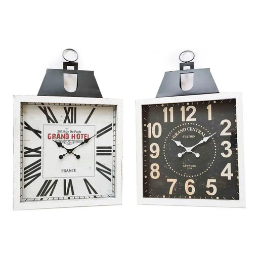 Стенен часовник DKD Home Decor 60 x 6 x 89 cm Кристал Черен