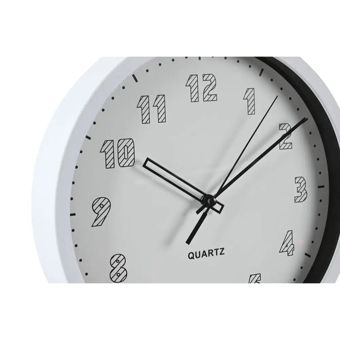 Стенен часовник DKD Home Decor Бял Черен PVC 25,4 x 4 x
