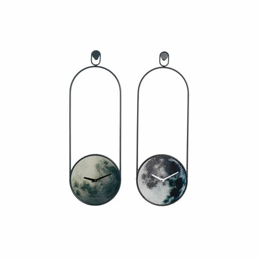 Стенен часовник DKD Home Decor Кристал Сив Желязо (20 x 4.5