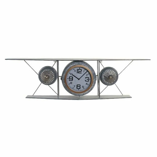 Стенен часовник DKD Home Decor Кристал Желязо Самолет