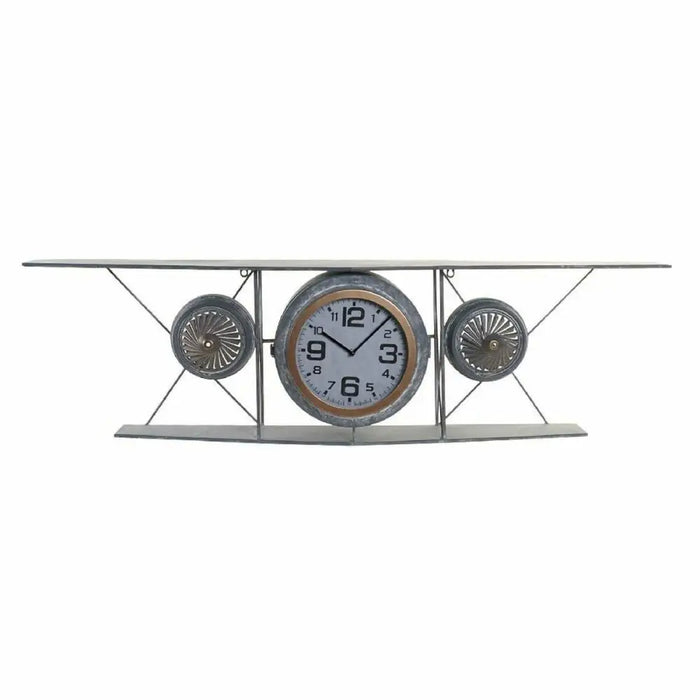 Стенен часовник DKD Home Decor Кристал Желязо Самолет