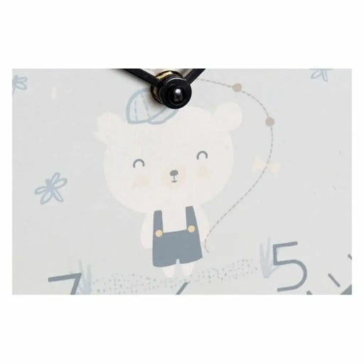 Стенен часовник DKD Home Decor Син Многоцветен Розов Дървен