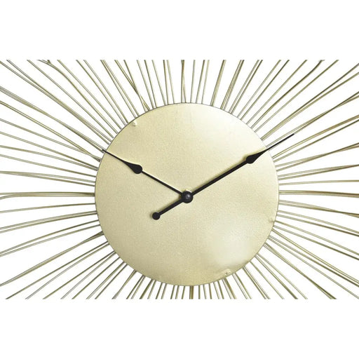 Стенен часовник DKD Home Decor Цвете Златен Метал (57 x 4 x