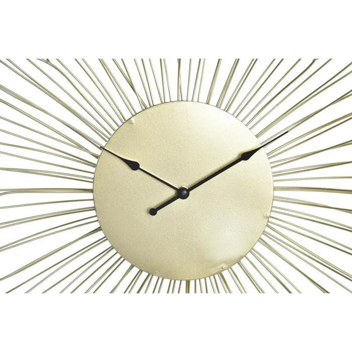 Стенен часовник DKD Home Decor Цвете Златен Метал (57 x 4 x