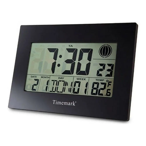 Стенен Часовник с Термометър Timemark Черен (24 x 17 x 2 cm)