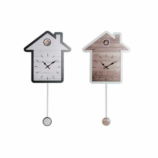 Стенен часовник DKD Home Decor 32 x 5 x 56 cm Естествен Бял
