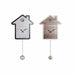 Стенен часовник DKD Home Decor 32 x 5 x 56 cm Естествен Бял